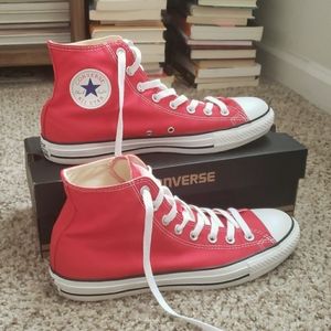 Converse red high tops